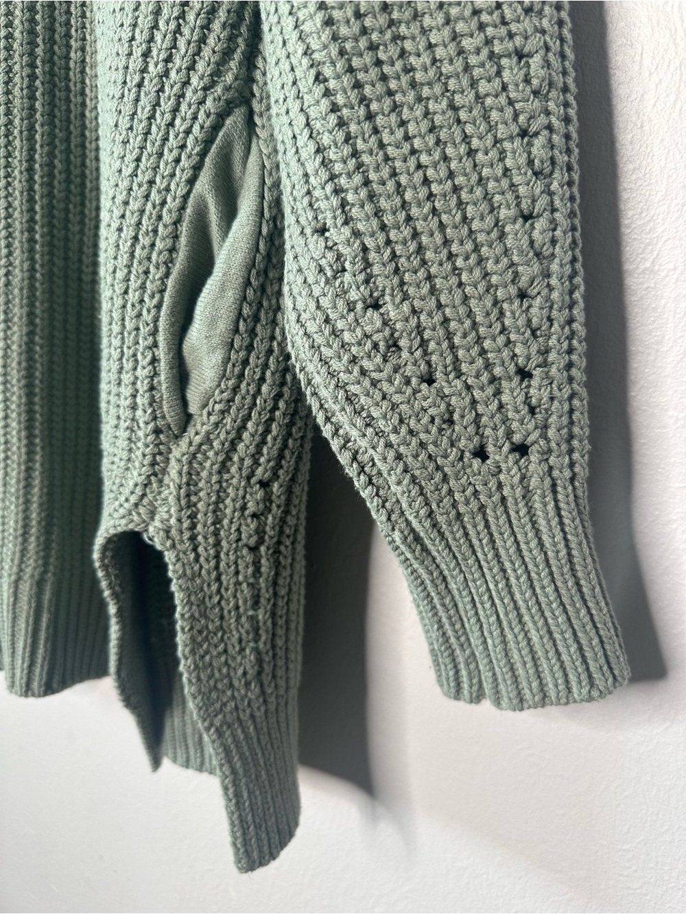 Free People Nightingale Cardi in Muted Sage Green - Picture 8 of 8